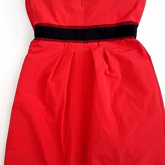 New BCBGMaxAzria Bow Dress XS Red Mini Cocktail - Picture 5 of 5